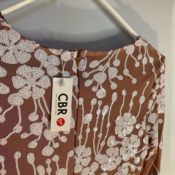 CBR Chic/Boutique/Rose NWT Beaded Sequined Naked Dress, Small Taylor Swift vibes - Picture 13 of 14